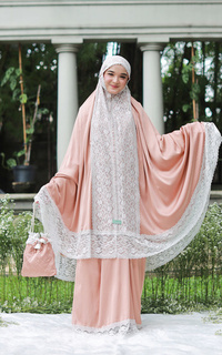 Praying Set Mukena Fatma - Rose Gold