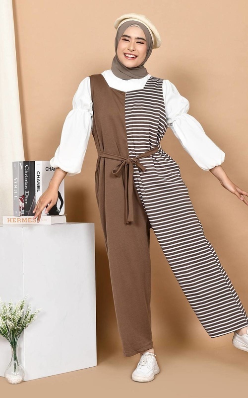Shop Mybamus Mybamus X Bundaule - Ule Overall Mocca M17317 Shop Mybamus Mybamus X Bundaule - Ule Overall Mocca M17317