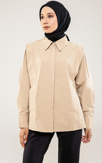 Kemeja Monday Shirt - Beige