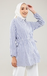 Blouse Vena Top Stripe Navy