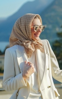 Hijab Motif Bimu Voile Square - Indian Tan