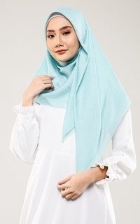 Printed Scarf The Tapis Square - Pastel Turquoise