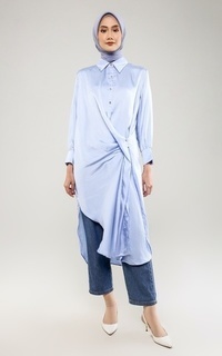 Shirt Ellie Shirt Dress - Sky Blue