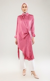 Shirt Ellie Shirt Dress - Fuschia