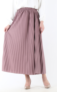 Rok Basic Skirt Pleated ( Rok Plisket ) - Plum