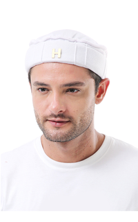 Ikat Rambut Kai Topi Peci Polos Pria Simple Design Material Plece ORIGINAL - White Putih-615661