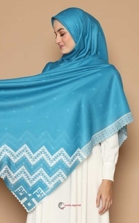 Printed Scarf Hijab premium voal siku keluang tosca