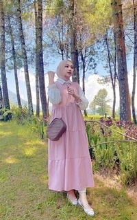 Long Dress Inner Dress Light Pink