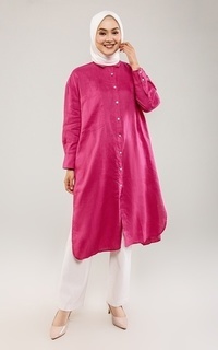 Shirt Dara Shirt Dress - Fuschia