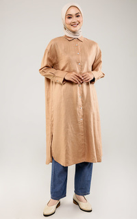 Kemeja Dara Shirt Dress - Brown