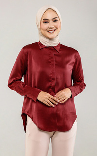 Kemeja Sandy Shirt - Maroon