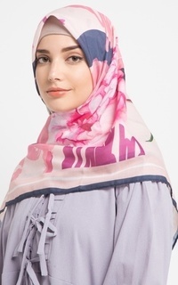 Hijab Motif Mascula Voal Scarf - Peach ZRN