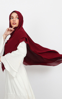 Instant Hijab Khimar Najwa - Maroon - M