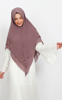 Instant Hijab Khimar Najwa - Dark Mauve - L