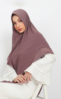 Instant Hijab Khimar Najwa - Dark Mauve - XL