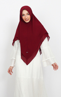 Instant Hijab Khimar Najwa - Maroon - L