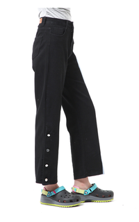 Pants Stella Long Pants Celana Baggy Jeans Wanita Kombinasi 2Warna Material Denim ORIGINAL - Blue Black Biru Hitam-620617