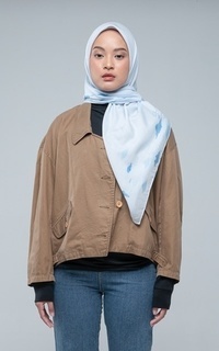 Hijab Motif Nature Cloud Blue