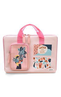 Tas Tas Laptop Wanita Front Pocket Dengan Gambar Cantik Premium Quality - Pink Pink-625991