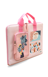 Tas Tas Laptop Wanita Front Pocket Dengan Gambar Cantik Premium Quality - Pink Pink-625993