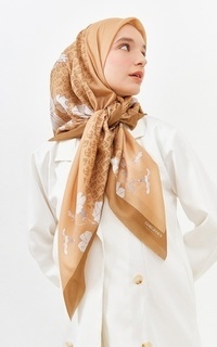 Printed Scarf Scarf Petunia Caramel