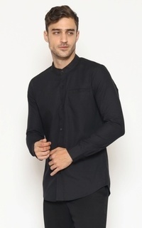 Menswear Qafi Kemeja Koko Black