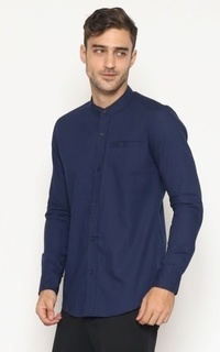 Menswear Qafi Kemeja Koko Navy