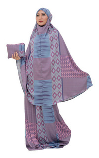 Praying Set Mukena Motif Stripe Grape