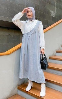 Overall Mybamus x Rahma.nura - Nura Dress Overall Misty Gray M17255 R93S3