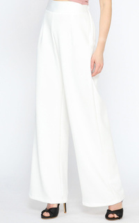 Pants Felicia High Waist Long Kulot on White