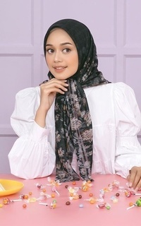 Hijab Motif Doce - Black