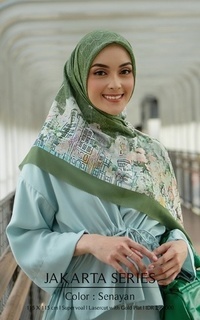 Hijab Motif Jakarta Scarf - Senayan