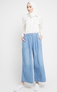 Palazzo Denim Pallazo Kelly Light Blue