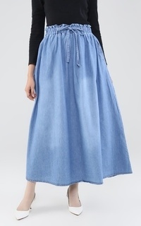 Skirt Long Skirt Denim Tiara Light Blue