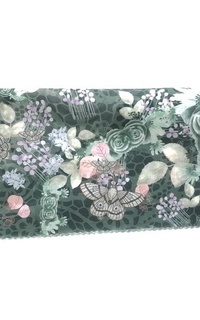 Printed Scarf Malicca Dainty Series Forest Green