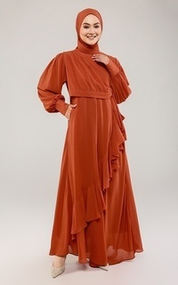 Gamis Raveena Dress Terracota