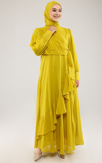 Gamis Raveena Dress Yellow