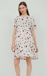 Long Dress Amara Dress Maternity Polka Abstract Multicolor-634518