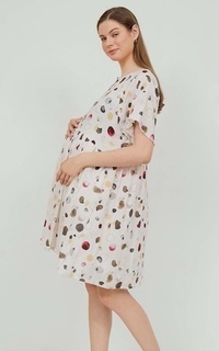 Long Dress Amara Dress Maternity Polka Abstract Multicolor-634520