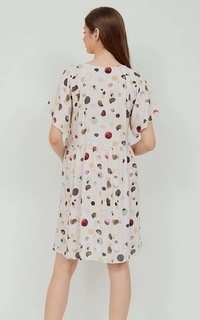 Long Dress Amara Dress Maternity Polka Abstract Multicolor-634521