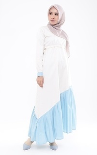 Long Dress Iori Dress - Cream Blue ZRN