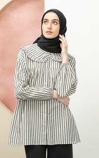 Blus Deka Top / Misty Grey Stripes