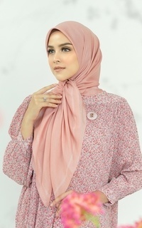 Hijab Motif Today's Scarf - Peach