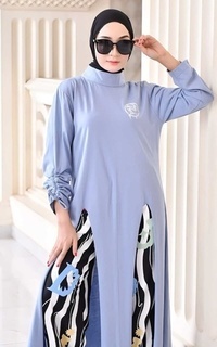 Tunik Geisha Midi Blue