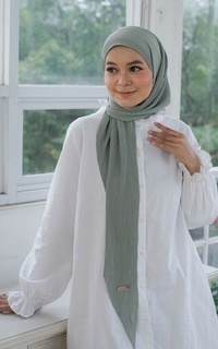 Instant Hijab [Defect Sale: Reject  Plisket] Suria Segitiga Instan Pleats