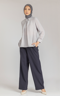 Blus Kami Haira Top Slate Grey