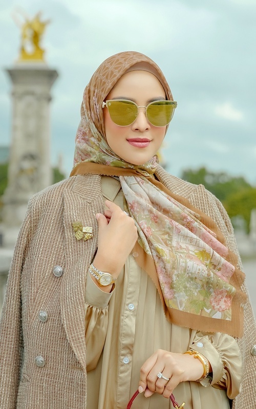 Jual Buttonscarves Dubai Voile Square Jade Original 2023