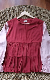 Blus Kyoka Maroon Pink