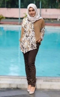 Blus Khalila Tiger Brown