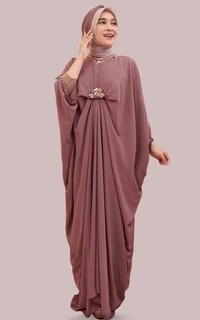 Kaftan Kaftan Floryn Choco Cerutty Premium by Caftanesia